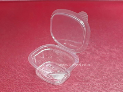 ถ้วยน้ำจิ้มสีเหลี่ยม 1 ออนซ์ พร้อมฝาในตัว