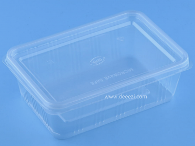 กล่องอาหาร 1 ช่อง 1,000 ml. สีใส พร้อมฝา