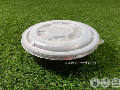 ถ้วยพลาสติก 2 ชั้น สีดำ ขนาด 750 ml.